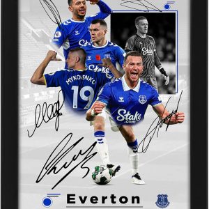 Everton Football Club 2024-25 Stars Merchandise Signed Poster Print - Limited Edition Autograph Fan Gift – Collectible Memorabilia Merchandise (Unframed A4 (30x21cm))