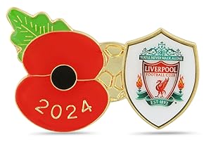 Liverpool Poppy Football Pin