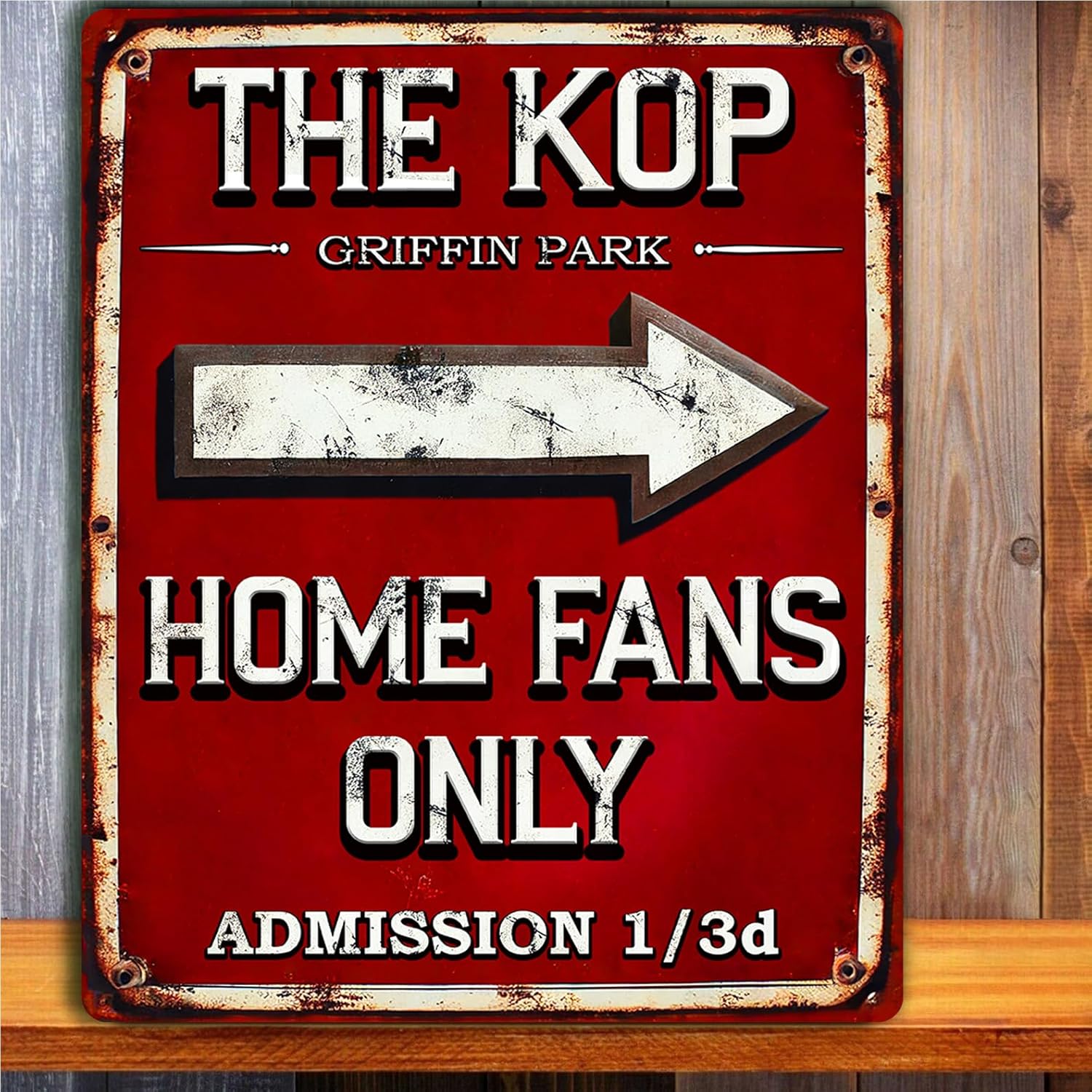 Brentford Metal Wall Sign, Home Fan Vintage Retro Football Club Plaque, Match Day Keepsake, Man Cave Home Bar Decor Birthday Father's Day Gift - HF08 - Image 3