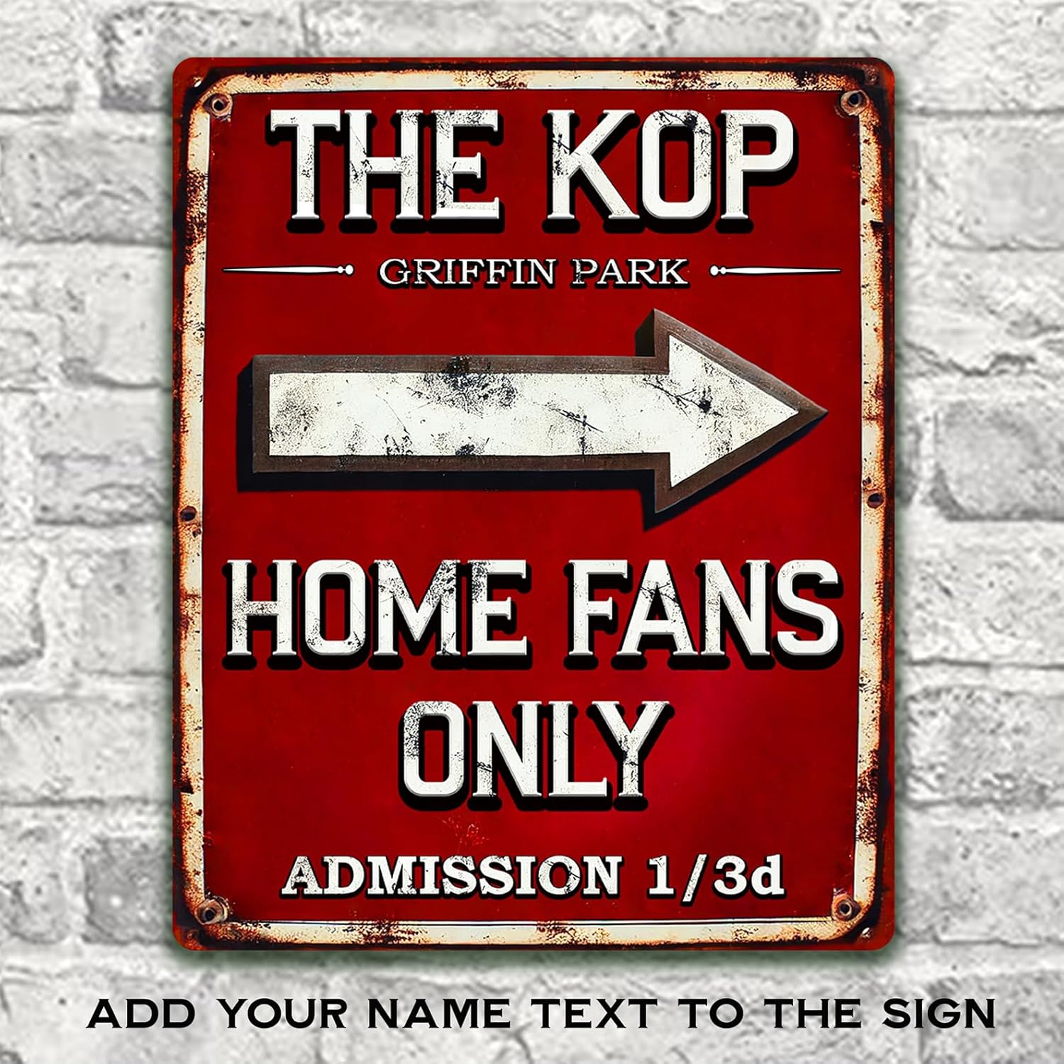 Brentford Metal Wall Sign, Home Fan Vintage Retro Football Club Plaque, Match Day Keepsake, Man Cave Home Bar Decor Birthday Father's Day Gift - HF08 - Image 6