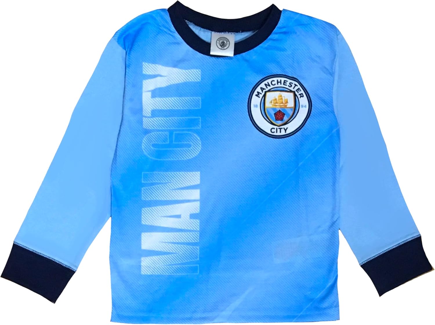 MANCHESTER CITY Boys Man City Pyjamas, Blue, Age 4-12 Years - Image 2