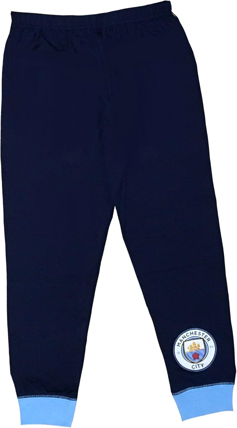 MANCHESTER CITY Boys Man City Pyjamas, Blue, Age 4-12 Years - Image 3