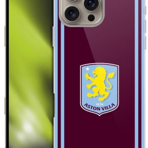 Head Case Designs Officially Licensed Aston Villa Football Club Home 2024/25 Crest Kit Hard Back Case Compatible With Apple iPhone 16 Pro Max