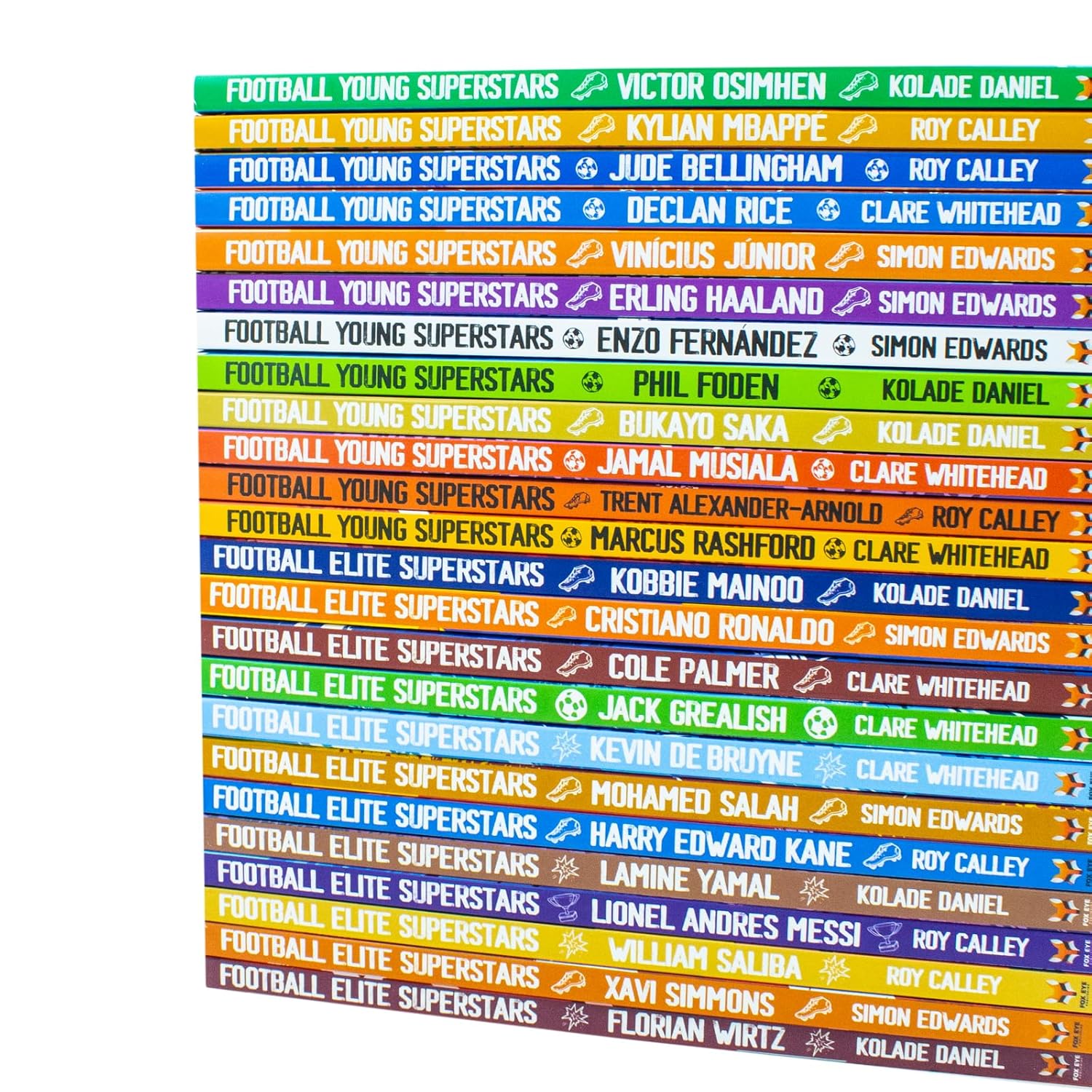 Football Superstars 24 Book Set Collection: (Ronaldo, Lamine Yamal, Salah, Harry Kane, De Bruyne, Messi, Saka, Haaland, Mbappe, Bellingham, Fernandez, Rashford) - Image 7