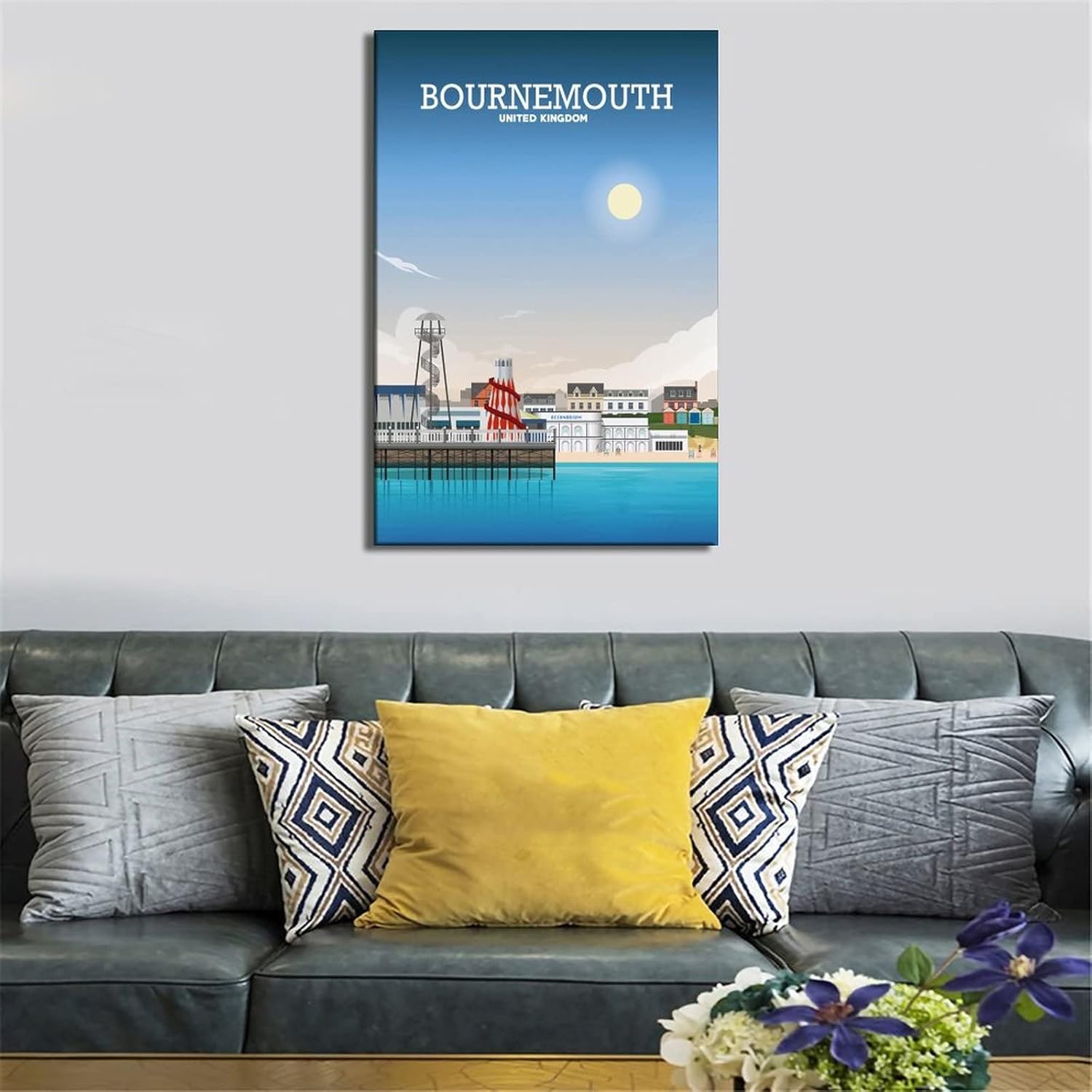 England Bournemouth Vintage Travel Posters Professional Football Club Canvas Painting Pictures Prints Wall Art for Bedroom Office Decor 20x30cm - Image 4