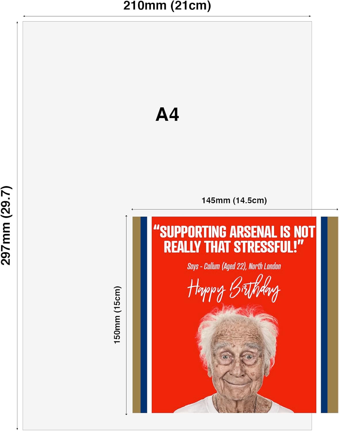 Punkcards - Arsenal Birthday Card, Funny Football Birthday Card, Arsenal FC Funny Card, Arsenal Birthday Cards for Men - Image 5