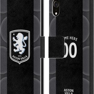 Head Case Designs Officially Licensed Aston Villa Football Club Away 2025/26 Kit Leather Wallet Case Compatible With Apple iPhone XR
