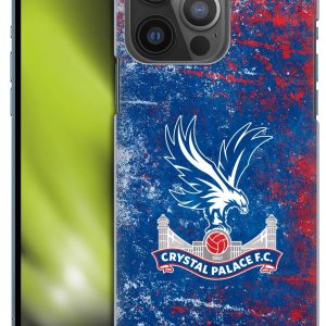 Head Case Designs Officially Licensed Crystal Palace FC Distressed Crest Hard Back Case Compatible With Apple iPhone 14 Pro
