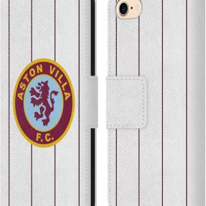 Head Case Designs Officially Licensed Aston Villa Football Club Retro 1982 2024 Crest Designs Leather Book Wallet Case Cover Compatible With Apple iPhone 7/8 / SE 2020 & 2022