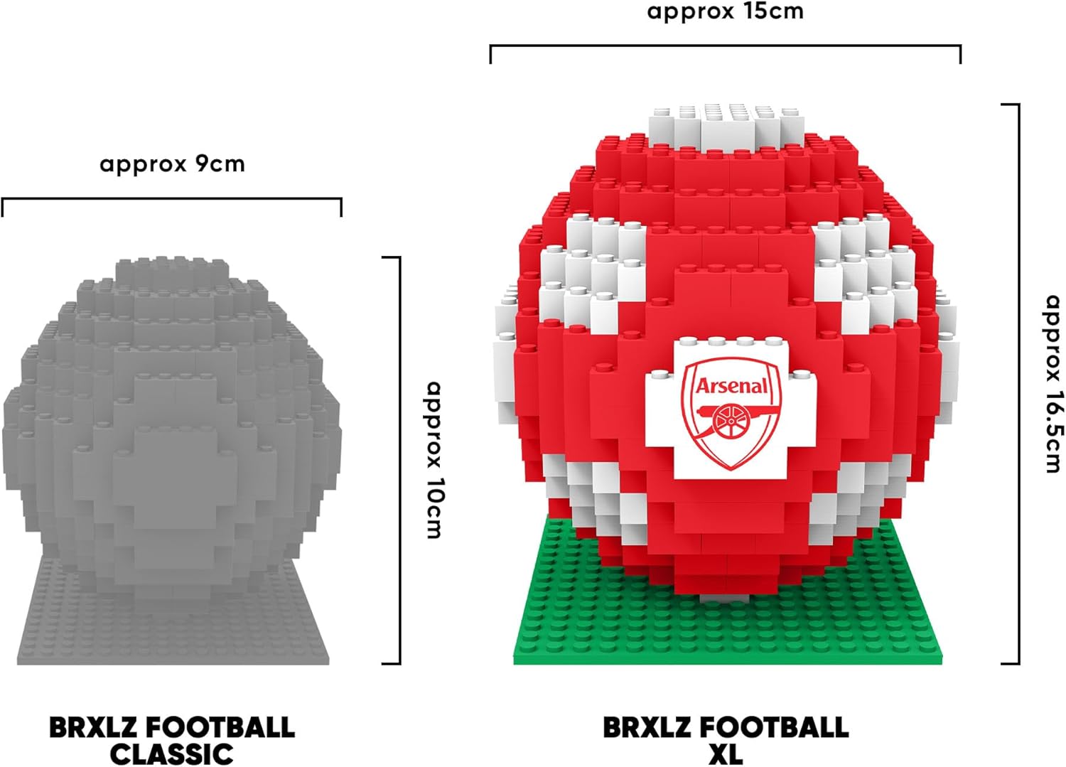 FOCO Officially Licensed FC 3D BRXLZ Bricks XL Football Toy Model (various Teams) (Arsenal) - Image 4