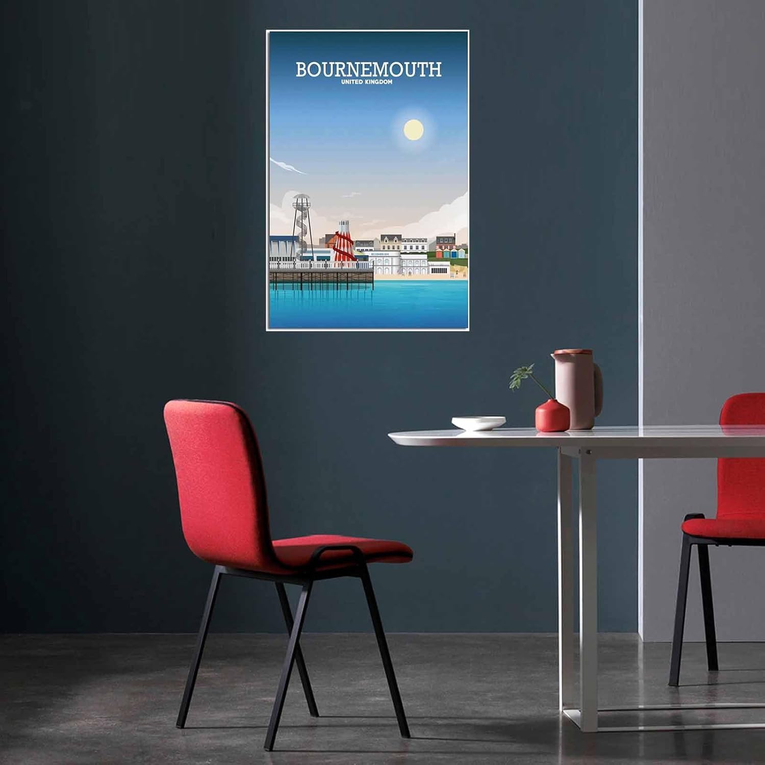 Canvas Poster England Bournemouth Professional Football Club Vintage Travel Poster Retro Wall Art Art Print Room Decor Home Decor Unframed 50x75cm - Image 3