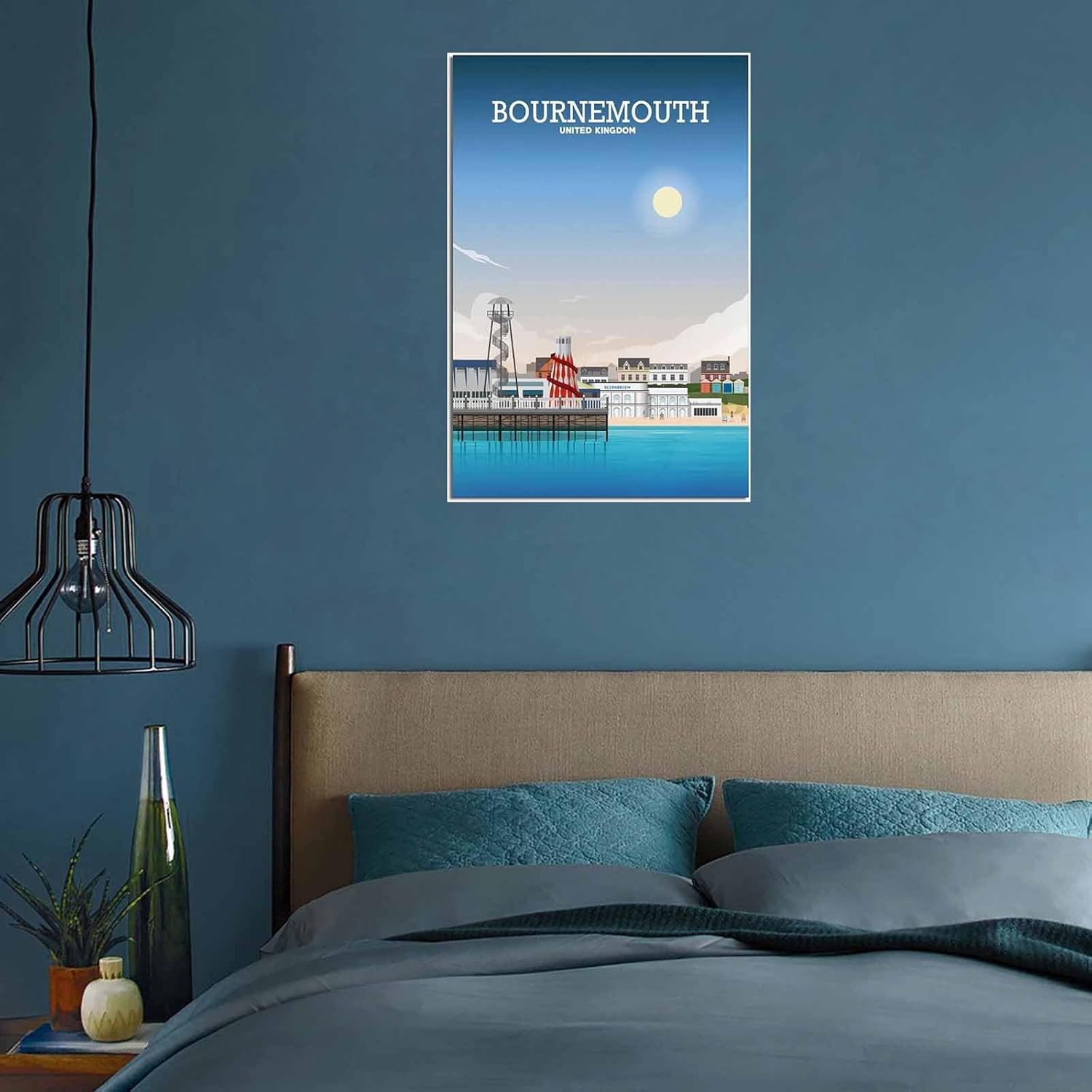 Canvas Poster England Bournemouth Professional Football Club Vintage Travel Poster Retro Wall Art Art Print Room Decor Home Decor Unframed 50x75cm - Image 5