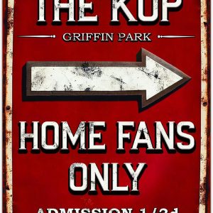 Brentford Metal Wall Sign, Home Fan Vintage Retro Football Club Plaque, Match Day Keepsake, Man Cave Home Bar Decor Birthday Father's Day Gift - HF08