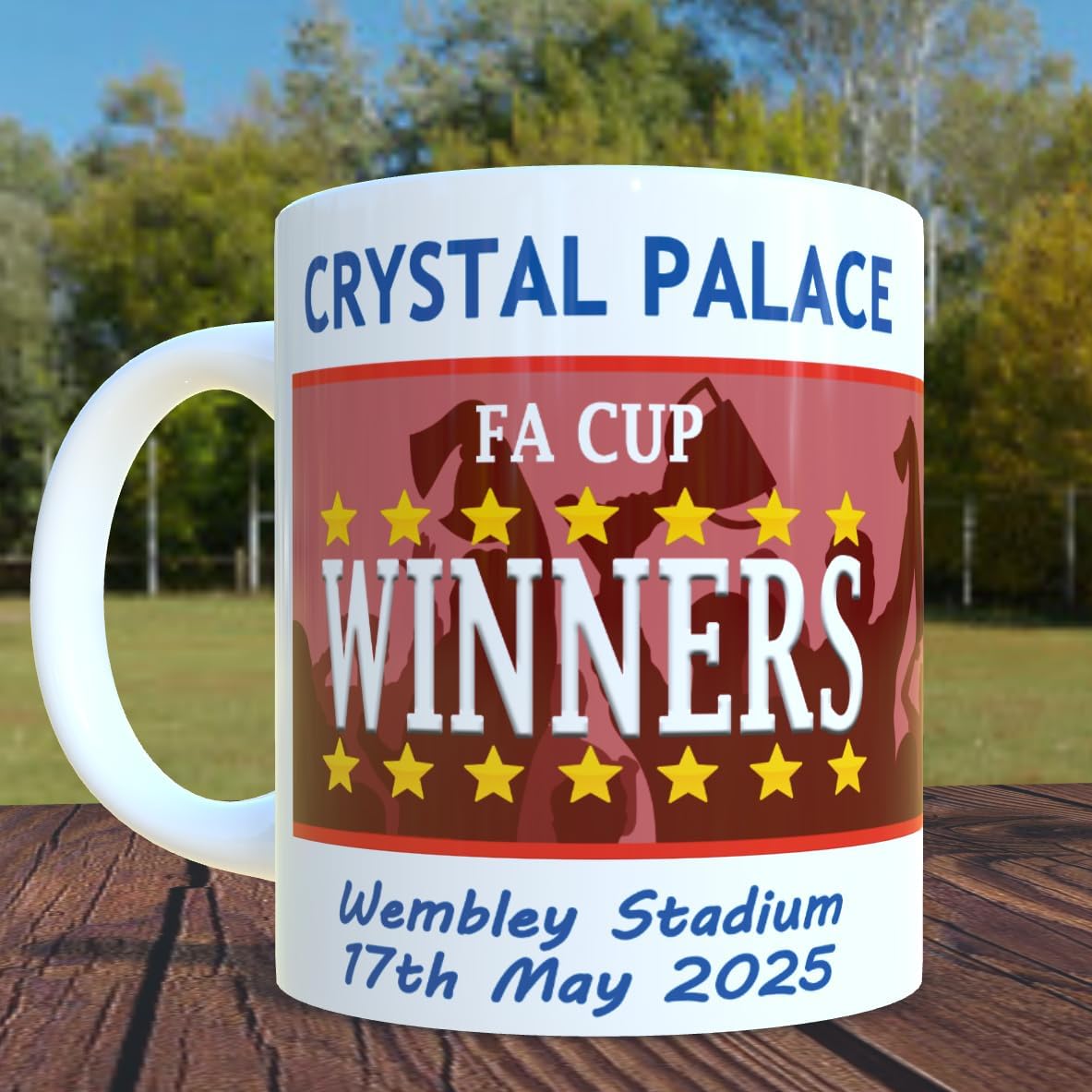C.Palace FA Cup Winners Mug 2025 Final Trophy Souvenir - Image 2