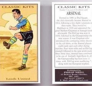 CLASSIC KITS Football Club Shirts Cigarette card - Leeds United FC