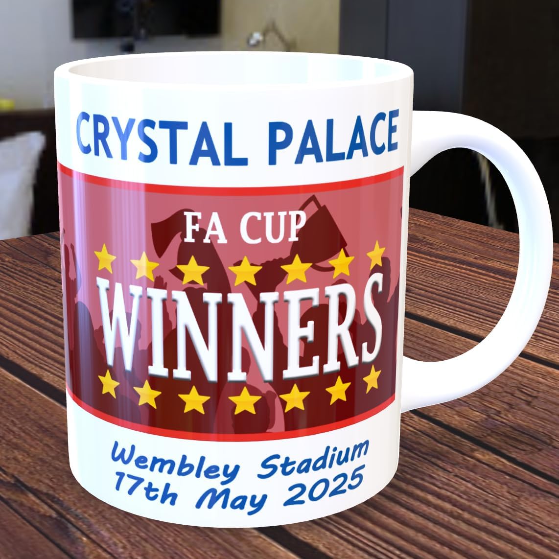 C.Palace FA Cup Winners Mug 2025 Final Trophy Souvenir