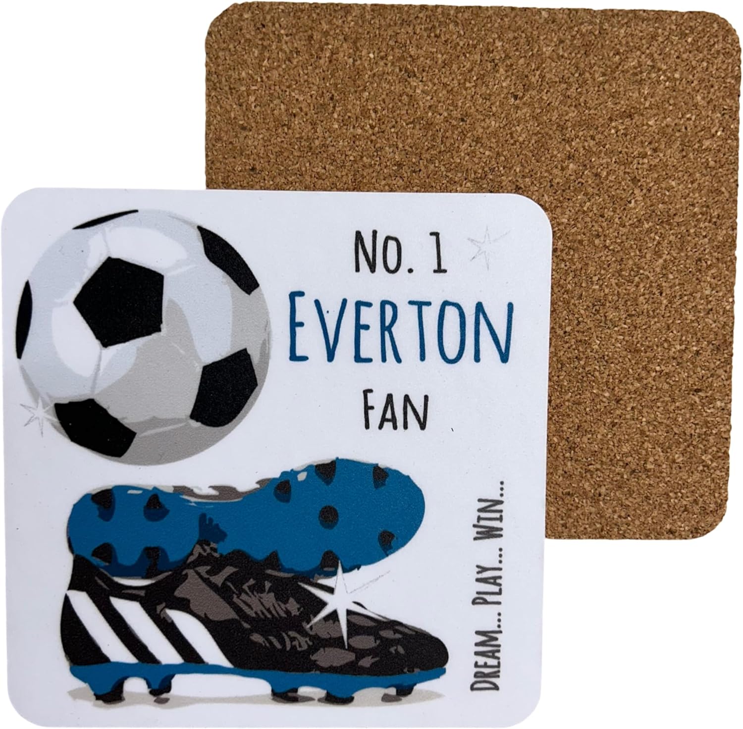 Everton Blues Toffees FC Football Club Fan - COASTER DRINK MAT - by WHITE COTTON CARDS (C-FN6)