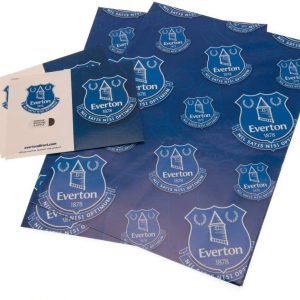 Everton Football Club Gift Wrapping Paper 2 Sheets 2 Tags