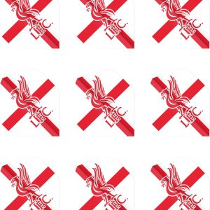 FOCO Officially Licensed Liverpool Special Edition Football Club Dart Flights Extra Thick 75 Micron - 3 Sets per pack (9 darts Flights in total) - Professional Darts Accessories