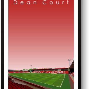 GroundDesigns AFC BOURNEMOUTH Football Gift DEAN COURT VITALITY STADIUM Art Unframed A3 Print AFCB