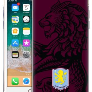 Head Case Designs Officially Licensed Aston Villa Football Club Oversized 2024 Crest Designs Gel Case [Military Grade] Compatible with Apple iPhone 7/8 / SE 2020 & 2022 and Compatible with MagSafe
