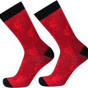 LFC Official Mens Liverpool Football Crest Socks (Adults Size 8-11)