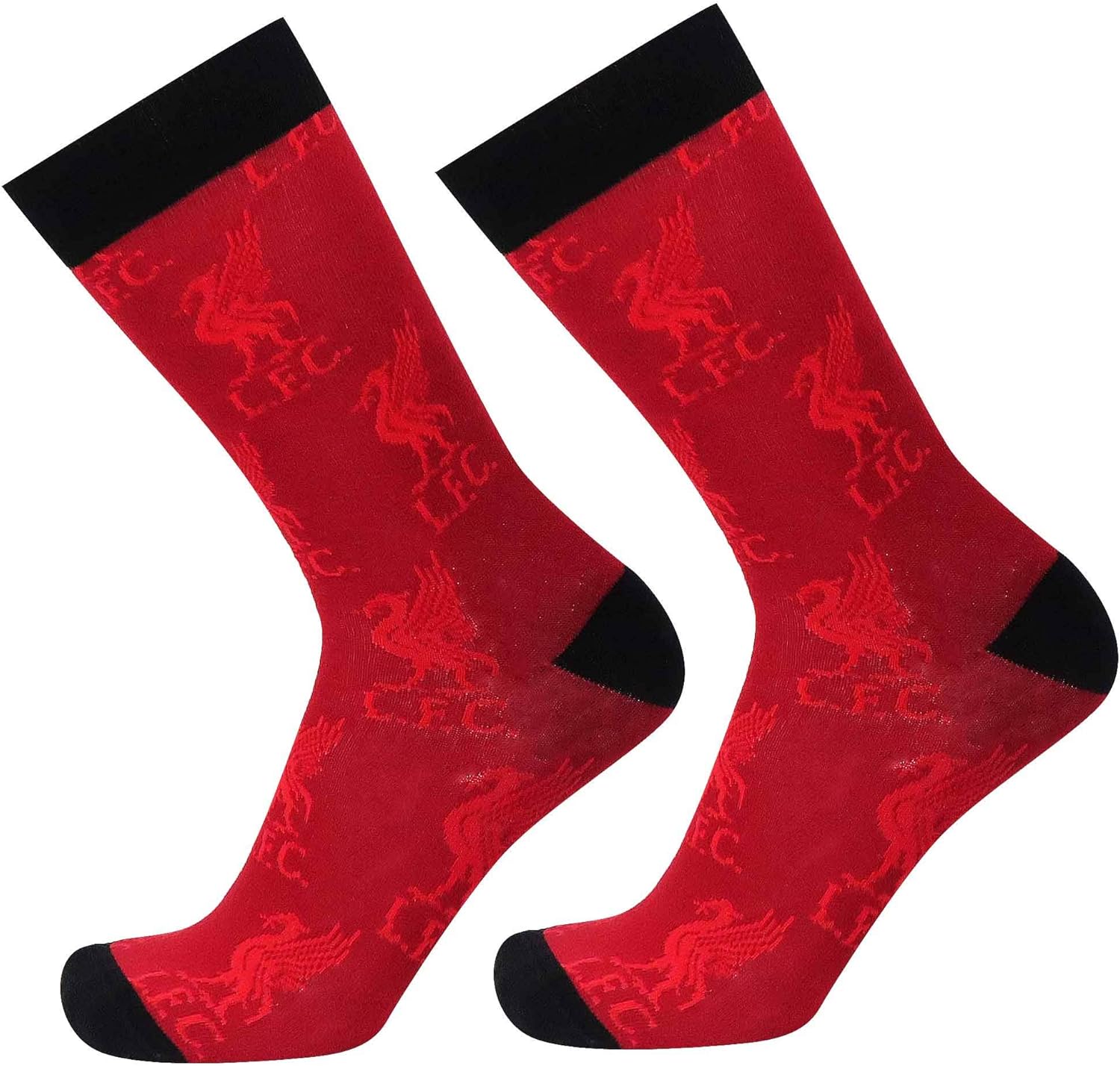 LFC Official Mens Liverpool Football Crest Socks (Adults Size 8-11)