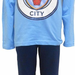 Manchester City Football Club Crest Boys Pyjamas 4-12 Years