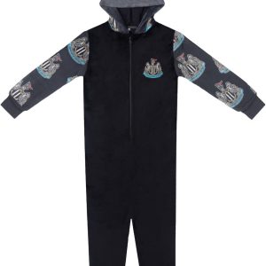 Newcastle United Boys Pyjamas All-In-One Loungewear Kids OFFICIAL Football Gift
