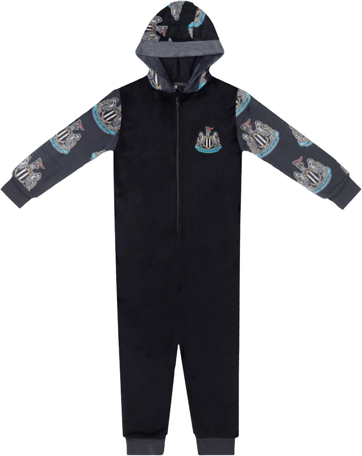 Newcastle United Boys Pyjamas All-In-One Loungewear Kids OFFICIAL Football Gift