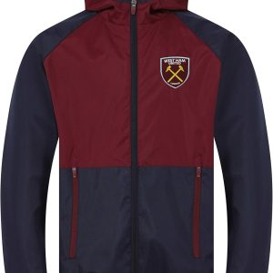 West Ham United FC Boys Jacket Shower Windbreaker Kids OFFICIAL Football Gift