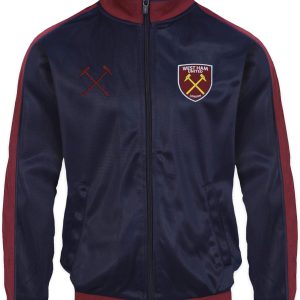 West Ham United FC Boys Jacket Track Top Retro Kids OFFICIAL Football Gift