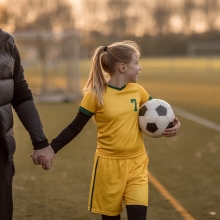 girl with football