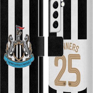 Head Case Designs Officially Licensed Newcastle United Football Club Home Kit 2025 Cup Winners Leather Wallet Case Compatible With Samsung Galaxy S22 5G