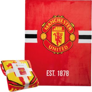 Manchester United F.C. Fleece Bed Blanket Soft Sofa Throw for Bedroom Travel Home Decor 125 x 150cm Birthday Gifts for Men