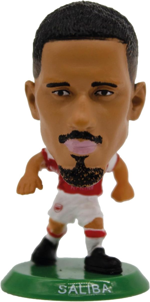 Soccerstarz Arsenal William Saliba – Thuisshirt (classic Kit) – Officiële 5 Cm Verzamelfiguur – Handgeschilderd – Voor Fans & Verzamelaars