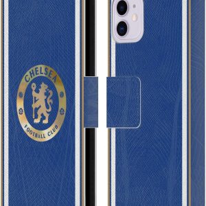 Head Case Designs Officially Licensed Chelsea Football Club Home 2023/24 Kit Leather Book Flip Case Cover Compatible With Apple iPhone 11