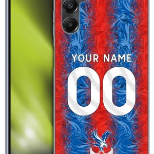 Head Case Designs Officially Licensed Custom Customised Personalised Crystal Palace Football Club Home 2024/25 Kit Soft Gel Case [Military Grade Protection] Compatible With Samsung Galaxy A05s