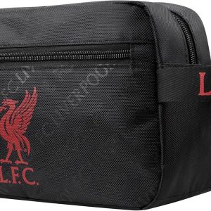 Liverpool F.C. Men's Wash Bag - Hanging Toiletry Bag with Zipped Pocket & Official Club Crest - Travel Essentials for Men - Gifts for Men