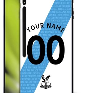 Head Case Designs Officially Licensed Custom Customised Personalised Crystal Palace Football Club Away 2023/24 Kit Soft Gel Case Compatible With Samsung Galaxy Tab S8 Ultra