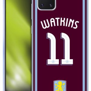Head Case Designs Officially Licensed Aston Villa Football Club Ollie Watkins 2024/25 Crest Player Kit Gel Case [Military Grade Protection] Compatible With Samsung Galaxy Note10 Lite