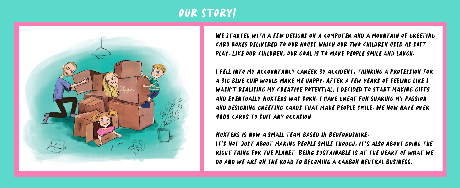 Cartoon illustration of a person moving boxes, with text describing the difficulties and stress of moving house.