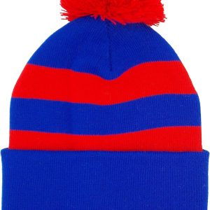 Arena Scarves Crystal Palace Supporters Royal Blue and Red Traditional Style Pompom Hat