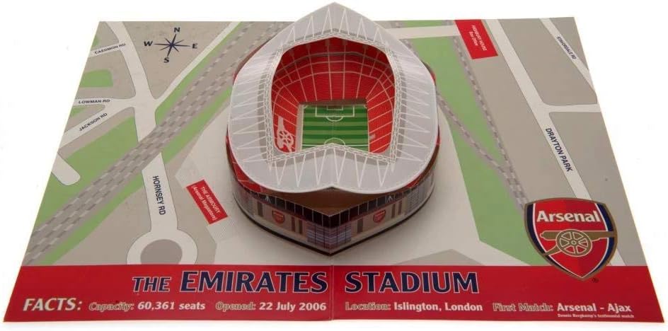 Arsenal F.C. Official ,Multi,3848 Birthday Card - Club Stadium Pop Up Card - Image 2