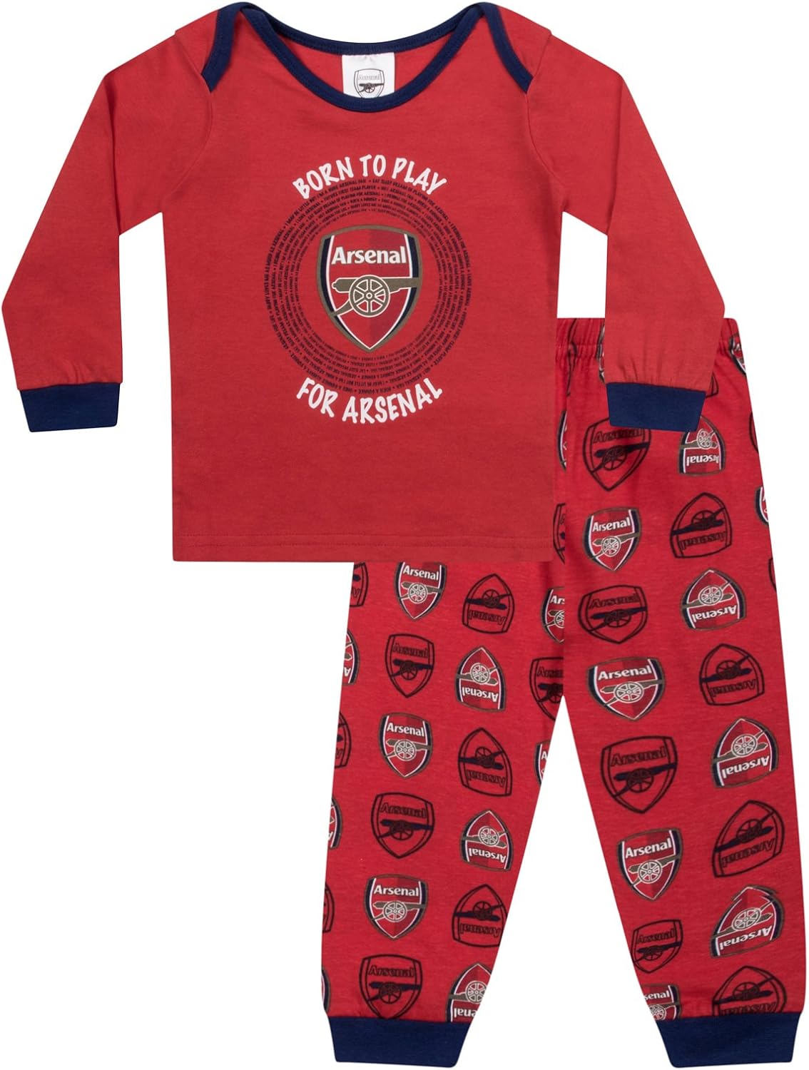 Arsenal FC Baby Pyjamas Long Boys Kids Official Football Gift
