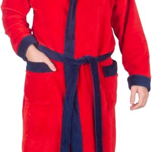 Arsenal FC Mens Dressing Gown Robe Hooded Fleece OFFICIAL Football Gift