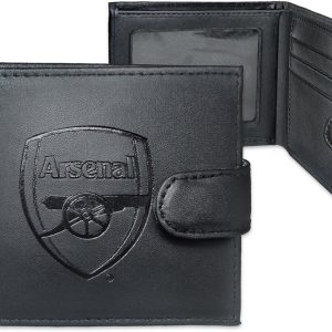 Arsenal FC Mens Wallet Leather Embossed Crest Boxed Official Football Gift
