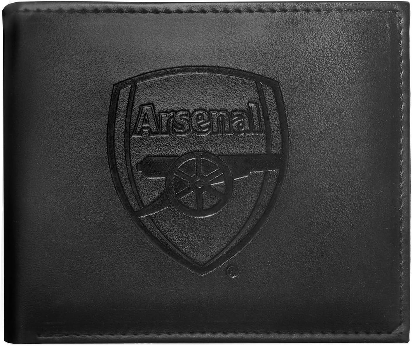 Arsenal FC Official Football Gift Embossed Crest Money Wallet Black