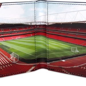 Arsenal FC Official Football Gift Embossed Crest Stadium Wallet Black
