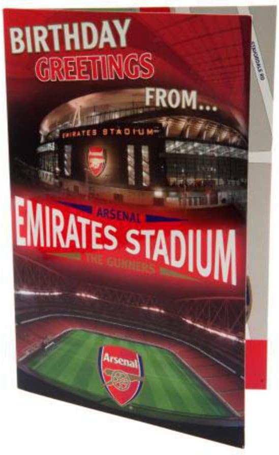 Arsenal F.C. Official ,Multi,3848 Birthday Card - Club Stadium Pop Up Card